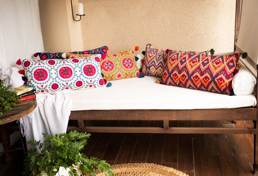 Ikat and Suzani Embroidery: Unraveling the Artistry on Cushions