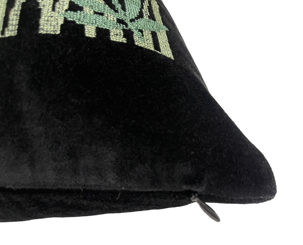 Amazon Forest Embroidered Black Leopard Cushion Cover