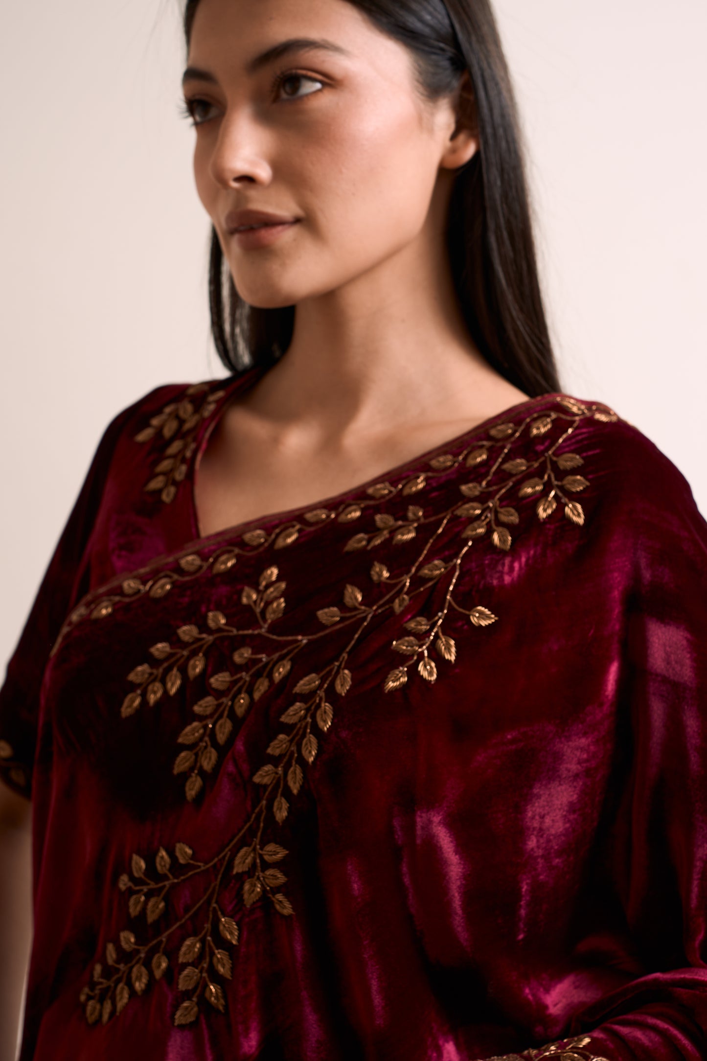 Mogra Wine Saree