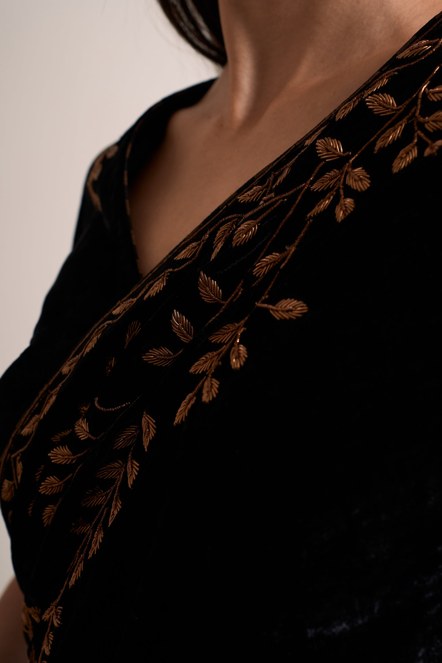 Mogra Black Saree