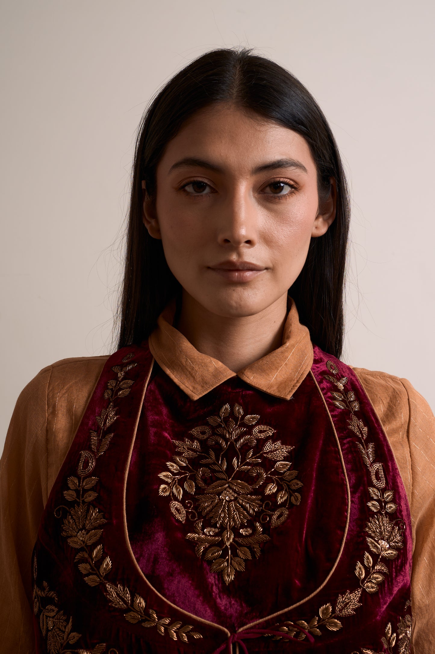 Gulmohar Wine Waist Coat