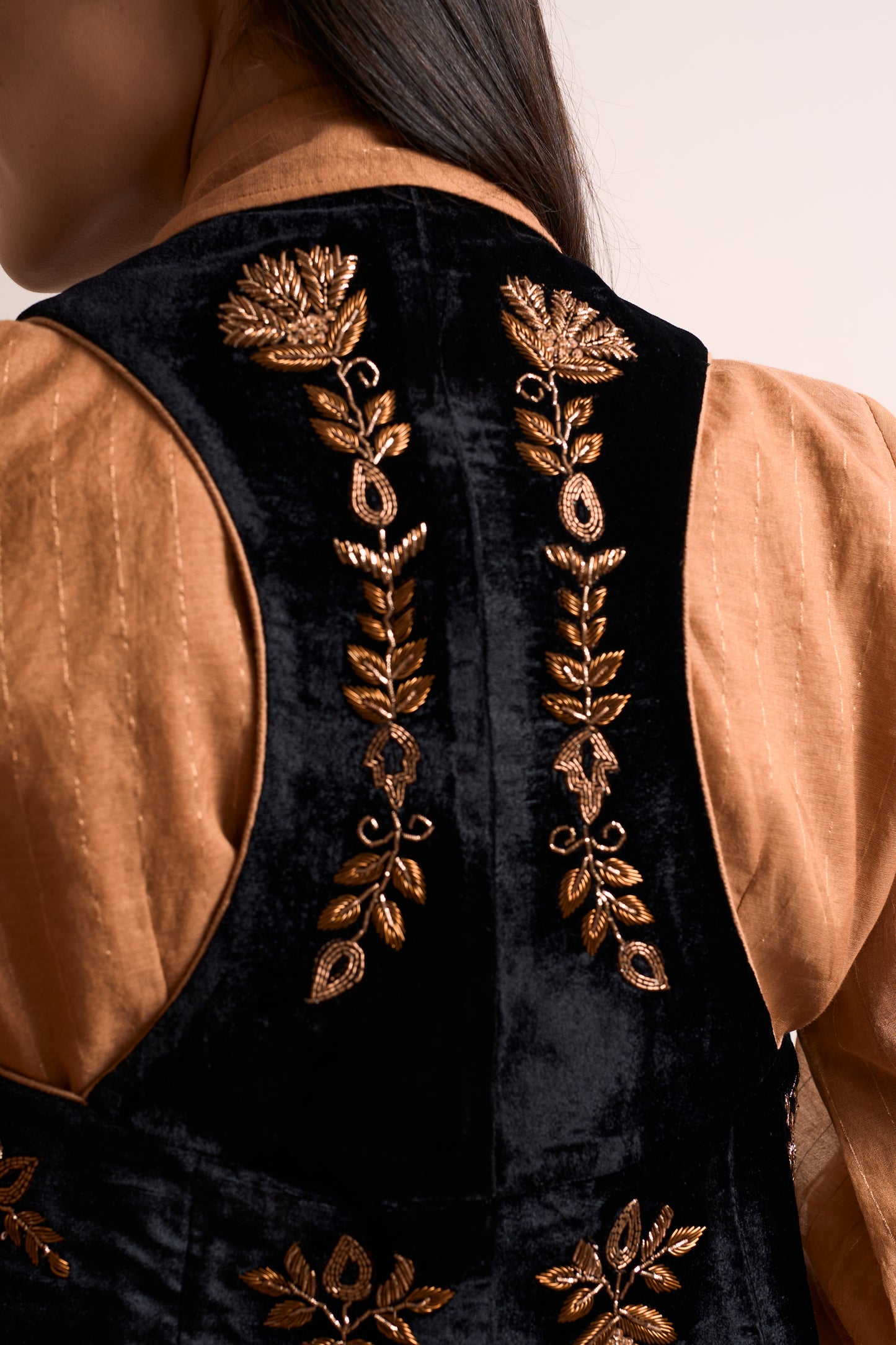 Gulmohar Black Waist Coat