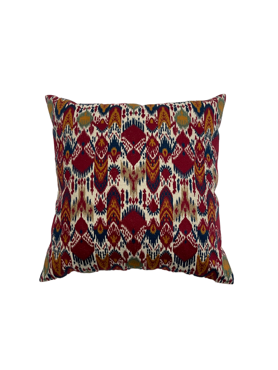 Balangir Ikat Embroidered Sage Green Cushion Cover