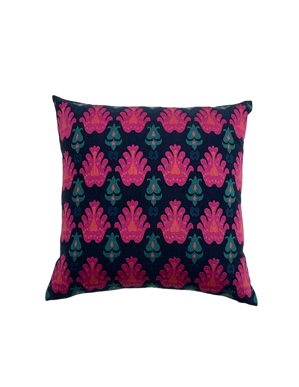 Samarkand Suzani Embroidered Midnight Blue Cushion Cover