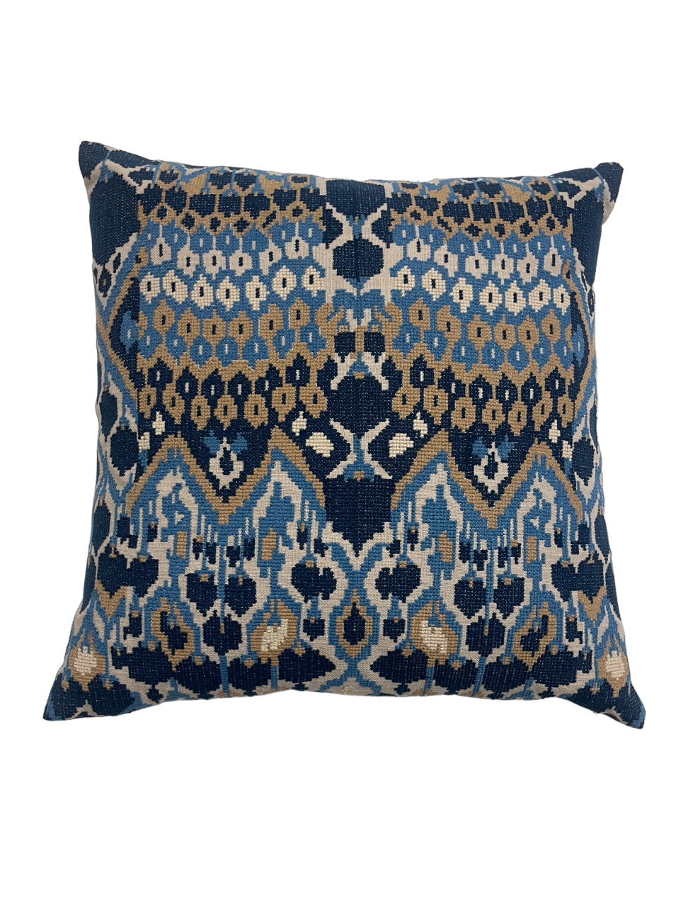 Caspian Embroidered Blue Cushion Cover