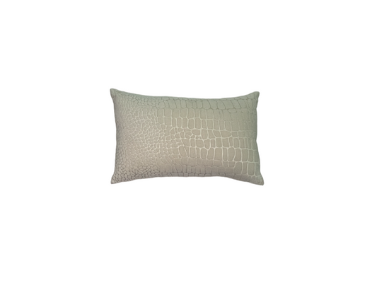 Wild Luxury Velvet  Embroidered Off White Cushion Cover