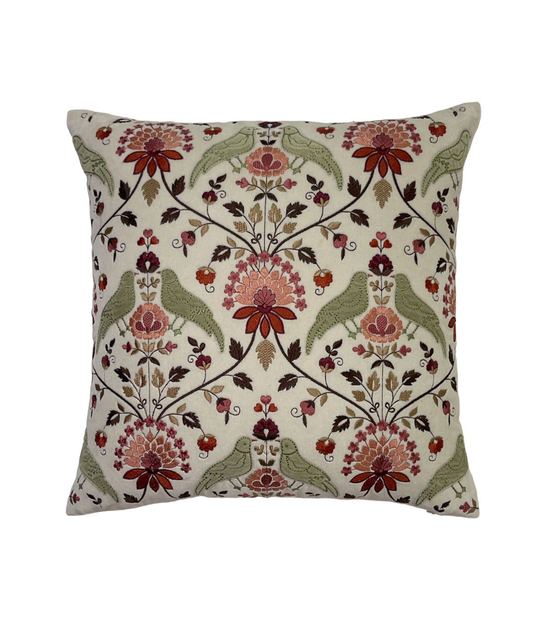 Royal Jardin Embroidered Off White Cushion Cover