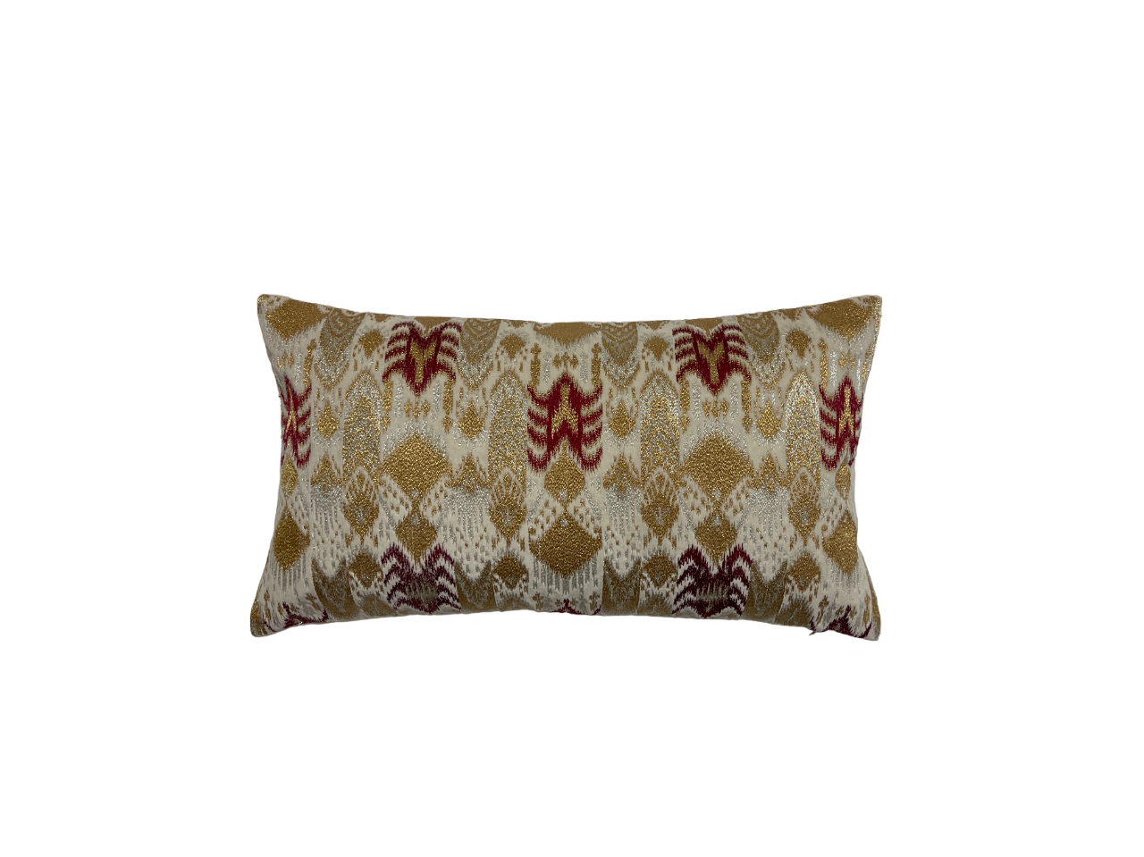 Opulence Ikat Embroidered Off White Cushion Cover
