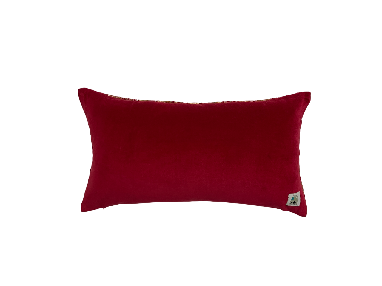 Opulence Ikat Embroidered Red Cushion Cover