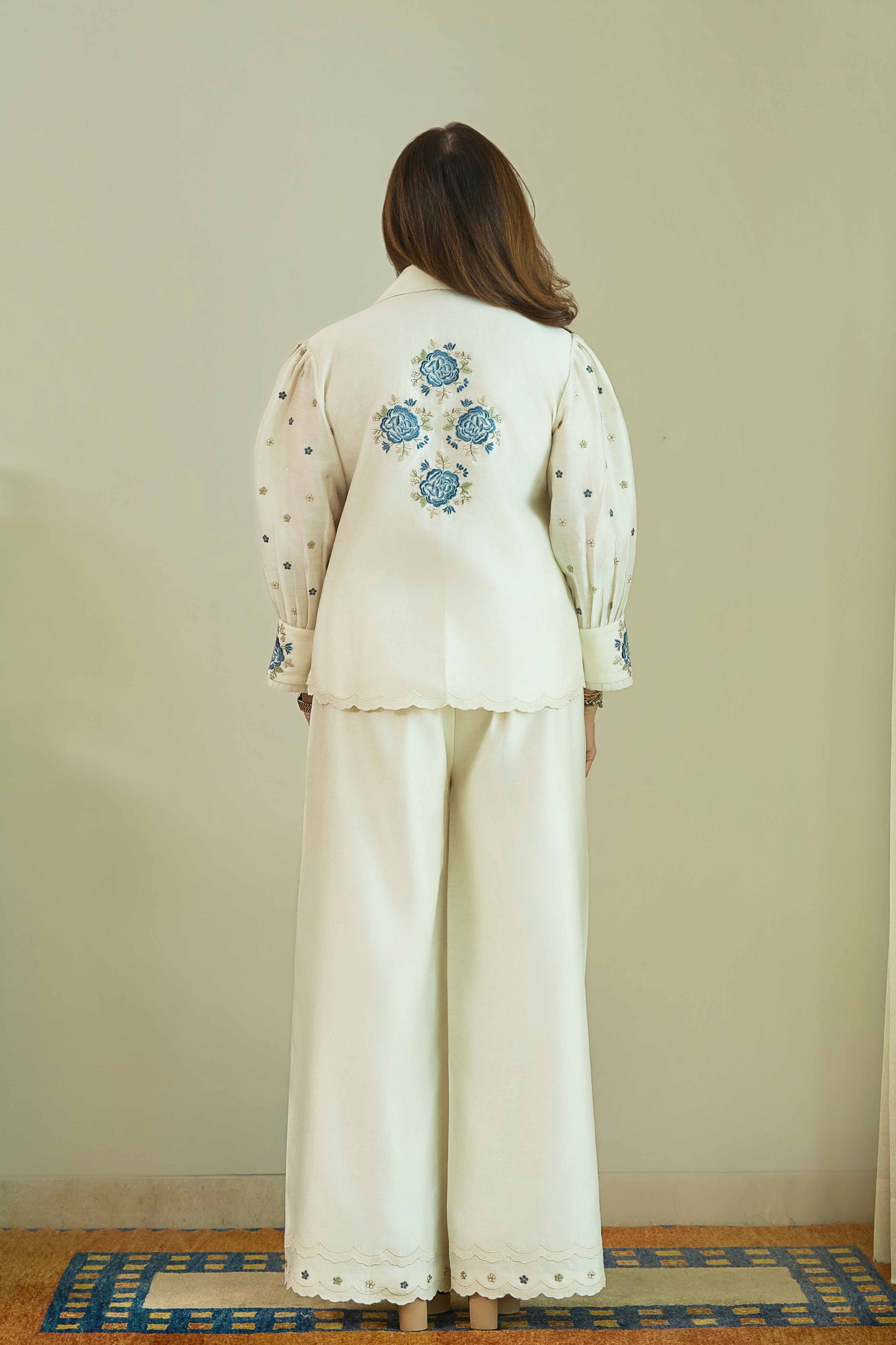 Mehka Chand Powder Blue - Pure Silk Chanderi Coord Set