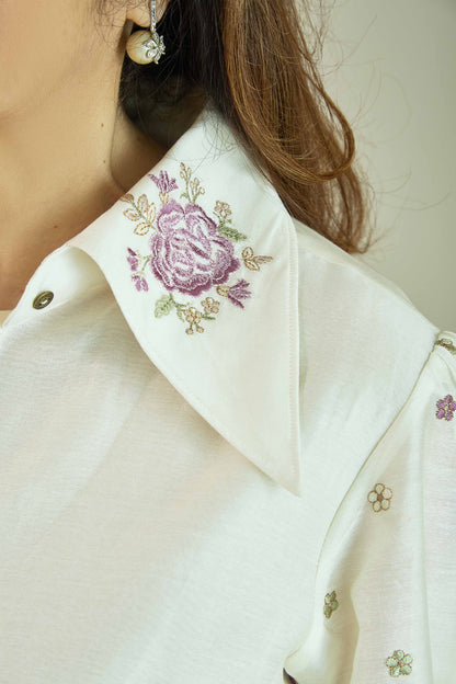 Mehka Chand Lilac- Pure Silk Chanderi Coord Set