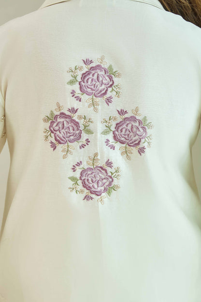 Mehka Chand Lilac- Pure Silk Chanderi Coord Set
