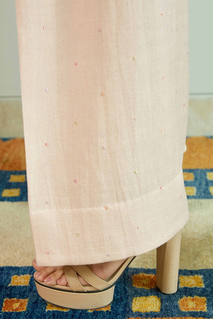 Chand Gulzar Nude Pink - Linen Farshi Salwar Set