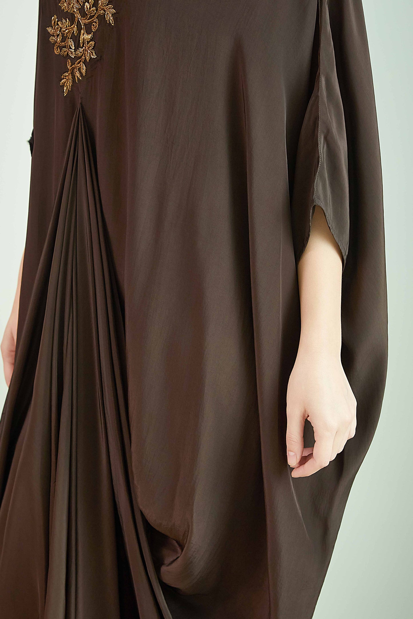Mallika - Tuscon Brown Drape Dress