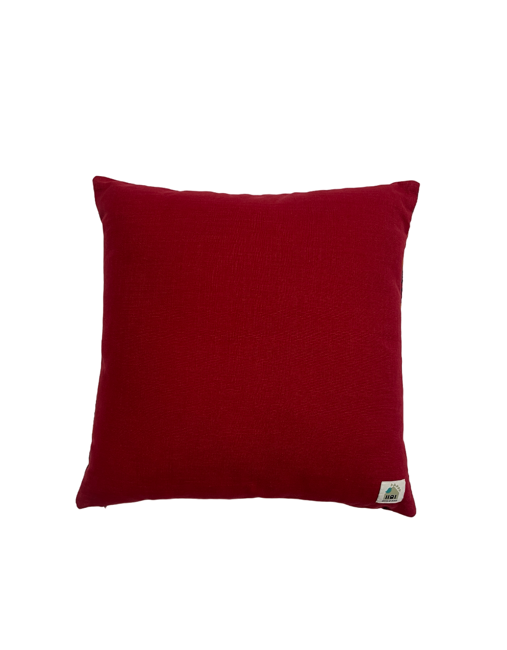 Balangir Ikat Embroidered Red Cushion Cover