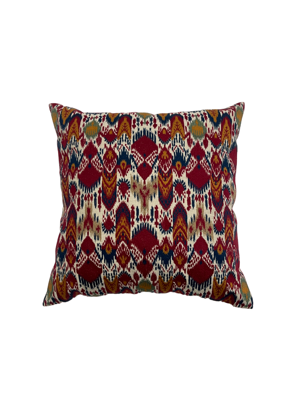 Balangir Ikat Embroidered Natural Beige Cushion Cover