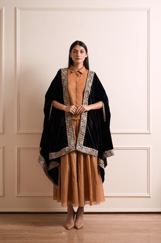 Black Zari Embroidered Shrug