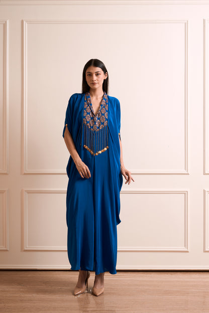 Rajnigandha Royal Blue Kaftan Gown