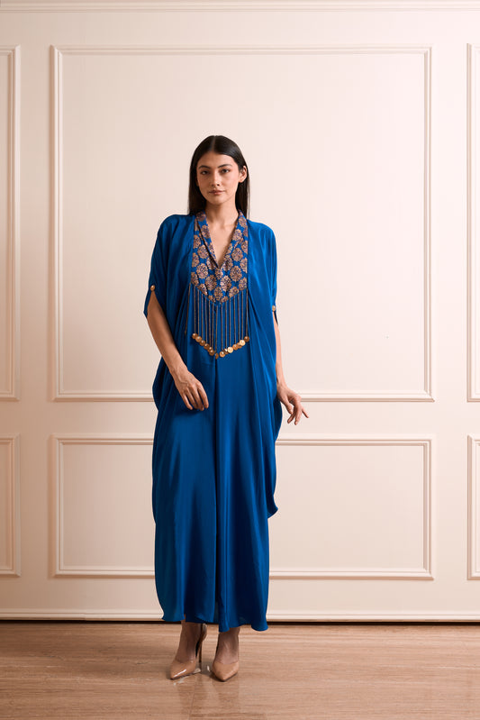 Rajnigandha Royal Blue Kaftan Gown