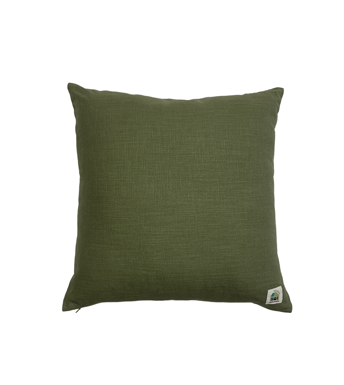 Balangir Ikat Embroidered Sage Green Cushion Cover