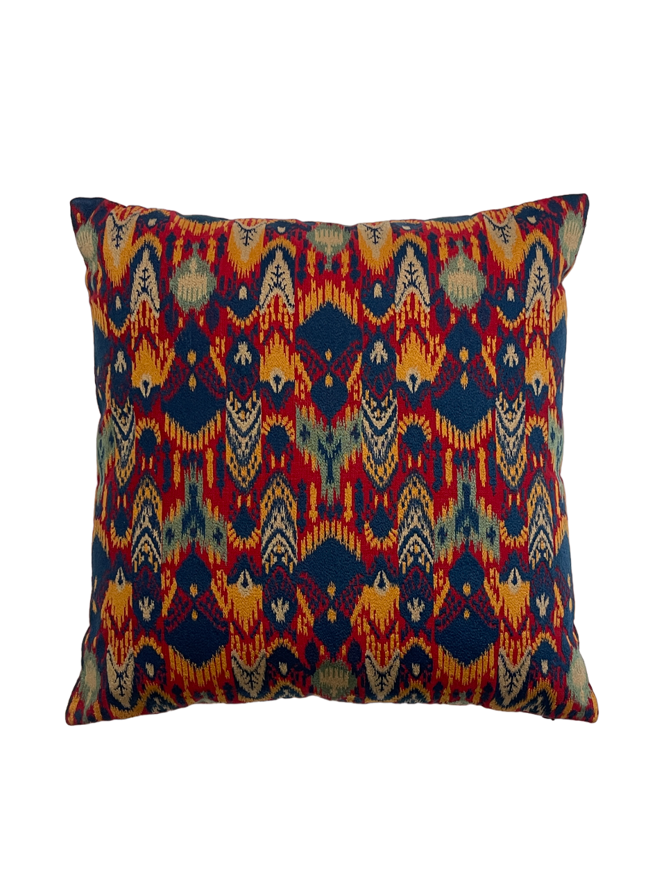 Balangir Ikat Embroidered Natural Beige Cushion Cover