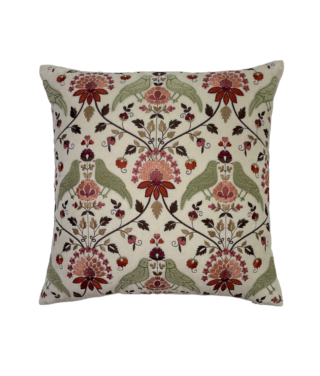 Royal Jardin Embroidered Off White  Cushion Cover